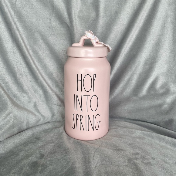 Rae Dunn Other - Rae Dunn Pink Hop into Spring Canister